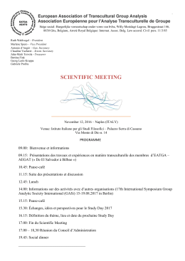 scientific meeting - Istituto Italiano per gli Studi Filosofici