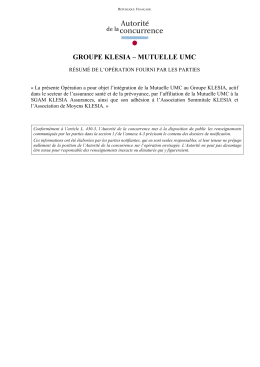 groupe klesia – mutuelle umc