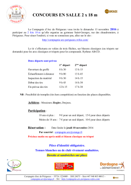 CONCOURS FEDERAL 2 x 50 m - Club de Tir à l`Arc