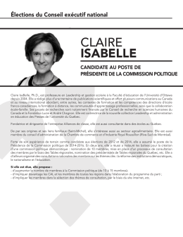 claire isabelle - Coalition Avenir Qu&eacute;bec
