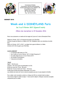 Week-end &agrave; DISNEYLAND Paris