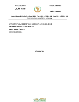 - African Union - Peace and Security Department