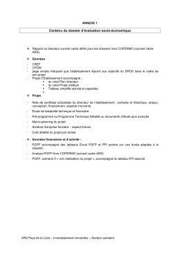 Contenu du dossier d`&eacute;valuation socio