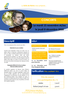 Concerts .pub - CMCAS Ardennes Aube Marne