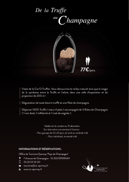 De la Truffe au Champagne - Office du Tourisme Epernay