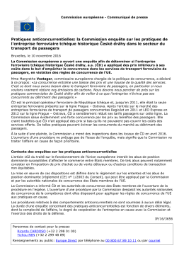 Pratiques anticoncurrentielles: la Commission enquête sur