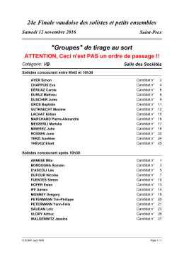 Groupes de passages cat&eacute;gorie I/B