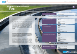 Champs d`apprentissage eau