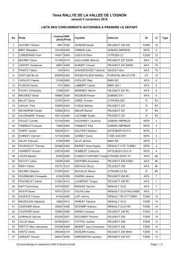 gestion rallye - Chrono ASA Franche Comt&eacute;