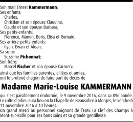 Madame Marie-Louise KAMMERMANN