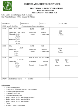 Programme - entente athletique douchynoise