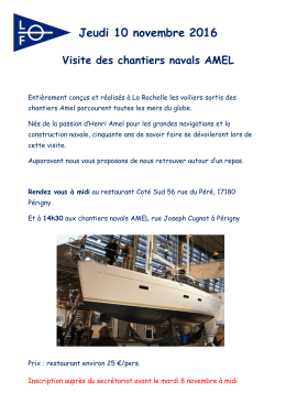 Visite d`un chantier naval (Amel)