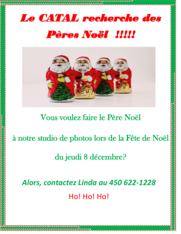Le CATAL recherche des Pères Noël !!!!!