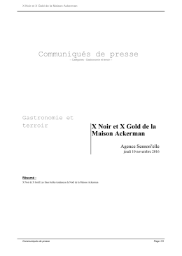 X Noir et X Gold de la Maison Ackerman