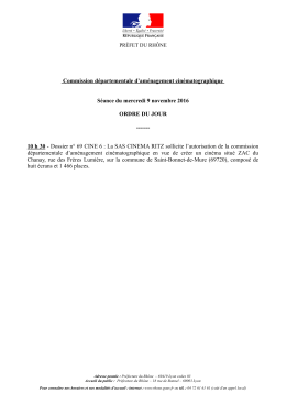 Commission départementale d`aménagement cinématographique