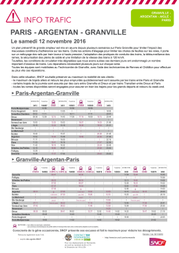 Paris-Granville le samedi 12 novembre 2016