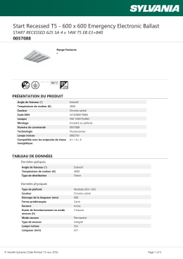 START RECESSED 625 SA 4 x 14W T5 EB E3+840