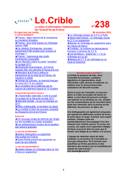 Le.Crible n°238 - blog.iledefrance.urssaf