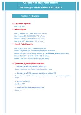 Calendrier - (FHF) Bretagne