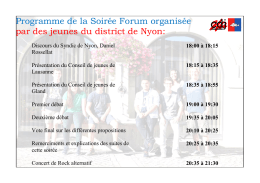 Programme de la Soirée Forum organisée par des jeunes du