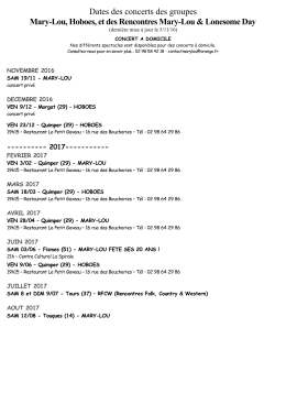 LISTE DES DATES VERSION IMPRIMABLE  - Mary-Lou