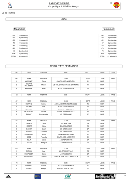 Rapport Sportif Coupe Régionale Ornais