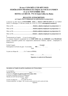 Inscription - ORS Oc&eacute;an Indien