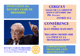 Cerizay Conf&eacute;rence - Rotary club Bressuire