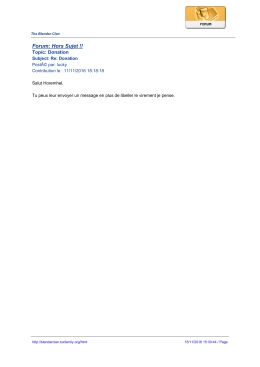 Forum: Hors Sujet - The Blender Clan