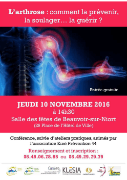 Conférence Arthrose - Couture d`Argenson