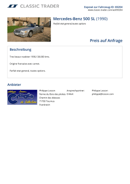 Mercedes-Benz 500 SL (1990) Preis auf Anfrage