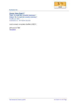 Forum: Hors Sujet - The Blender Clan