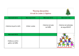 Planning 2ème période des mercredis