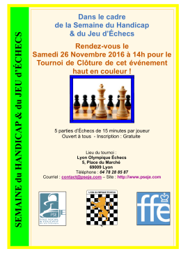 Rapide Semaine Handicap LYON 21novembre 2016