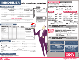 IMMOBILIER Offre r&eacute;serv&eacute;e aux particuliers