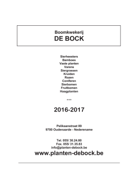 PDF catalogus - Boomkwekerij De Bock