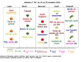 Semaine 46 - du 14 au 18 novembre 2016