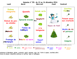 Semaine 50 - du 12 au 16 d&eacute;cembre 2016