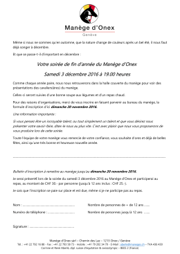 Une information importante : Si vous pensez