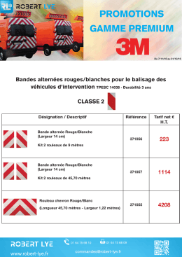 Promotions bandes altern&eacute;es - Robert-Lye