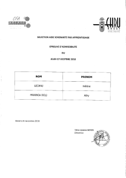 Page 1 SELECTION AİDE SOIGNANTE PAR APPRENTISSAGE