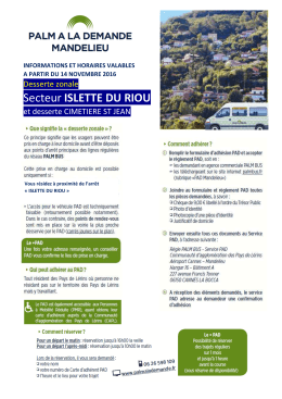 PAD_ISLETTE DU RIOU. A partir du 14 Novembre 2016