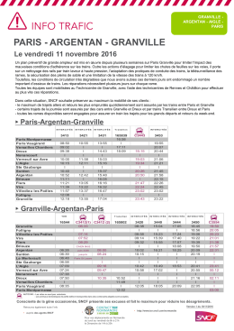 Paris-Granville le vendredi 11 novembre 2016