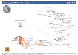 Haiti: Ouragan Matthew 3W - Santé (8 nov 2016)