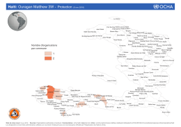 Haiti: Ouragan Matthew 3W - Protection (8 nov 2016)