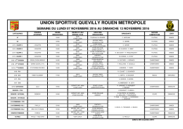 programme de la semaine