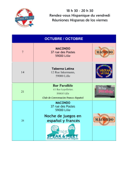 calendrier des r&eacute;unions
