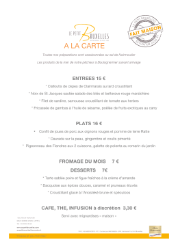 a la carte - Le petit Bruxelles