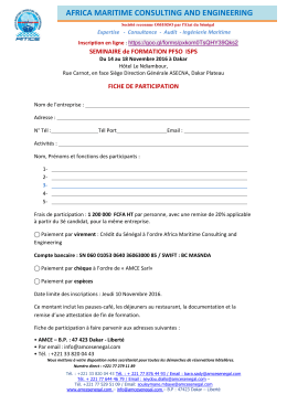 Amce 2016 isps fiche d inscription seminaire novembre 2016