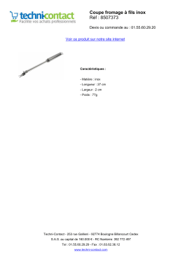 Coupe fromage &agrave; fils inox - 8507373 - Fiche - Techni